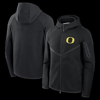 Men's Nike Black Oregon Ducks Tech Fleece Full-Zip Windrunner Hoodie