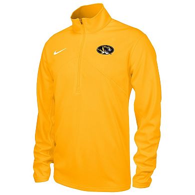 Men's Nike Gold Missouri Tigers Gold Rush Dri-FIT Quarter-Zip Long Sleeve Top