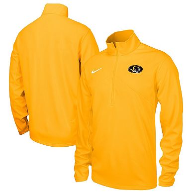 Men's Nike Gold Missouri Tigers Gold Rush Dri-FIT Quarter-Zip Long Sleeve Top