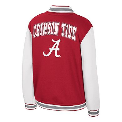 Youth Colosseum Crimson Alabama Crimson Tide Grand Tour Full-Zip Bomber Jacket