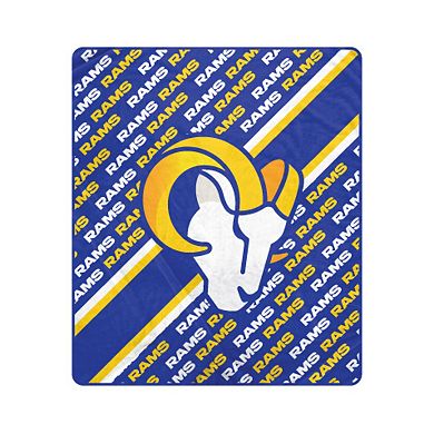 "Pegasus Los Angeles Rams 50"" x 60"" Diagonal Lined Wordmark Ultra Soft Blanket"