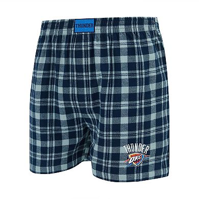 Men's Concepts Sport Navy/Gray Oklahoma City Thunder Hawthorn Flannel Boxer