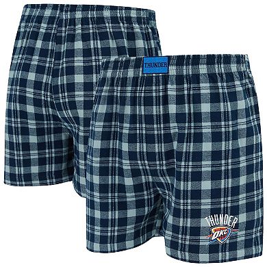 Men's Concepts Sport Navy/Gray Oklahoma City Thunder Hawthorn Flannel Boxer