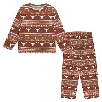 Youth Outerstuff Texas Orange Texas Longhorns Ugly Sweater Pajama Set