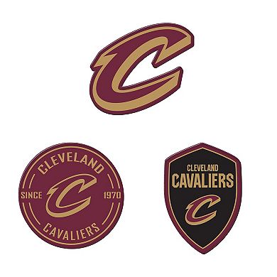 WinCraft Cleveland Cavaliers 3-Pack Premium Fridge Magnet Set