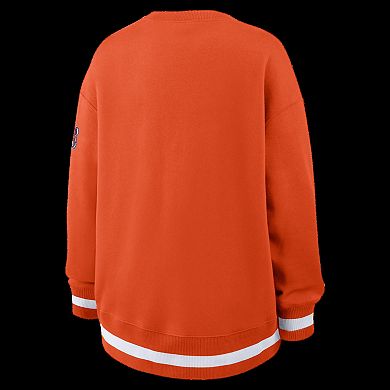Women's Nike Orange Clemson Tigers Oversized Legacy Phoenix Sweatshirt