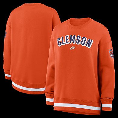 Women's Nike Orange Clemson Tigers Oversized Legacy Phoenix Sweatshirt
