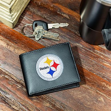 Pittsburgh Steelers Synthetic Leather Embroidered Bifold Wallet