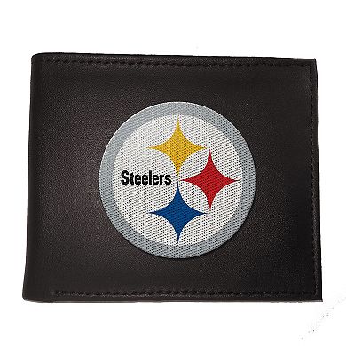 Pittsburgh Steelers Synthetic Leather Embroidered Bifold Wallet