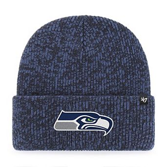Men's '47 Heather Navy Seattle Seahawks Brain Freeze Cuffed Knit Hat