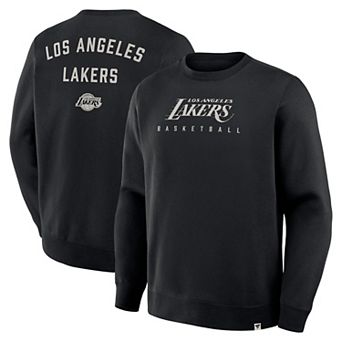 Men's Fanatics Black Los Angeles Lakers Crossover Collection Defensive Rotation Drill Premium Pullover Sweatshirt