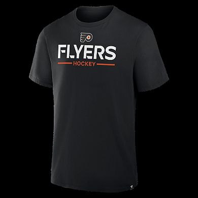 Men's Fanatics Black Philadelphia Flyers Authentic Pro Primary T-Shirt