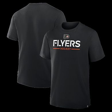 Men's Fanatics Black Philadelphia Flyers Authentic Pro Primary T-Shirt
