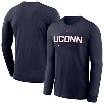 Men's Nike Navy UConn Huskies 2025 Courtside Basketball Shootaround Dri-FIT Long Sleeve T-Shirt