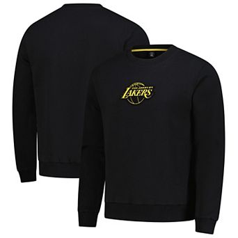 Unisex Stadium Essentials Black Los Angeles Lakers Club Level Chenille Sweatshirt