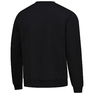 Unisex Stadium Essentials Black Los Angeles Lakers Club Level Chenille Sweatshirt