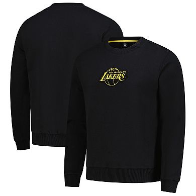 Unisex Stadium Essentials Black Los Angeles Lakers Club Level Chenille Sweatshirt