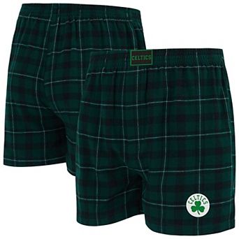 Men's Concepts Sport Hunter Green/Black Boston Celtics Hawthorn Flannel Boxer