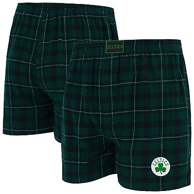 Men's Concepts Sport Hunter Green/Black Boston Celtics Hawthorn Flannel Boxer