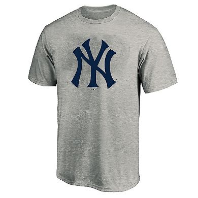 Men's Profile Heather Gray New York Yankees Big & Tall Name & Number T-Shirt