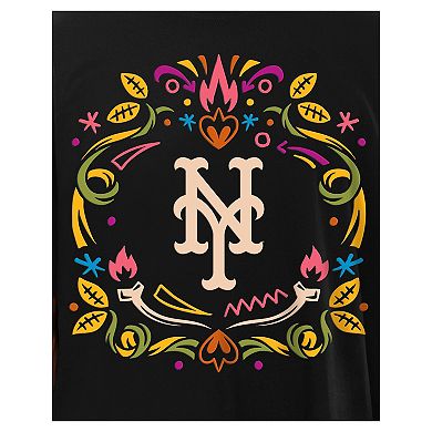 Men's New Era Black New York Mets Día de los Muertos T-Shirt