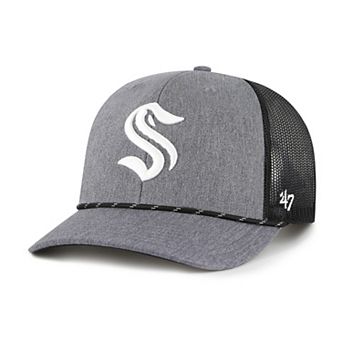 Men's '47 Gray Seattle Kraken Carbon Rope Trucker Adjustable Hat