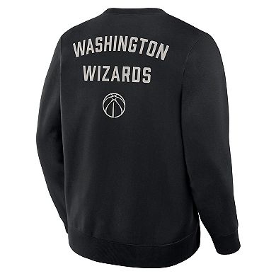 Men's Fanatics Black Washington Wizards Crossover Collection Defensive Rotation Drill Premium Pullover Sweatshirt