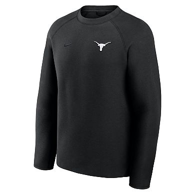 Men's Nike Black Texas Longhorns Tech Fleece Raglan Sweatshirt