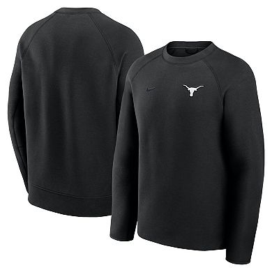 Men's Nike Black Texas Longhorns Tech Fleece Raglan Sweatshirt