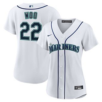 Women's Nike Bryan Woo White Seattle Mariners Home Replica Jersey