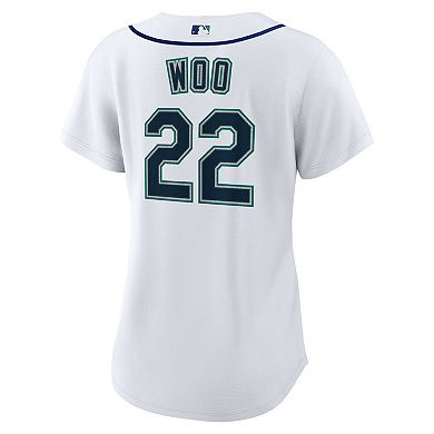 Women's Nike Bryan Woo White Seattle Mariners Home Replica Jersey