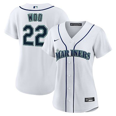 Women's Nike Bryan Woo White Seattle Mariners Home Replica Jersey