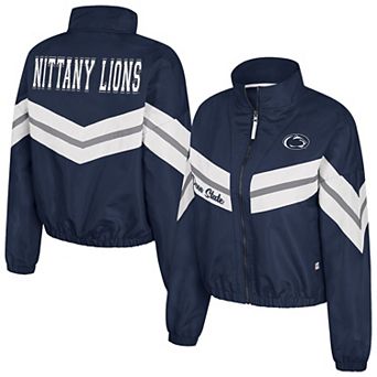 Women's Colosseum Navy Penn State Nittany Lions Thin Ice Full-Zip Windbreaker