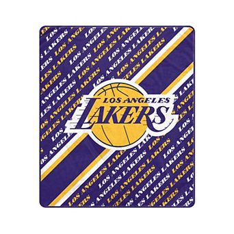 "Pegasus Los Angeles Lakers 50"" x 60"" Diagonal Lined Wordmark Ultra Soft Blanket"