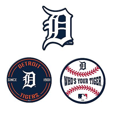 WinCraft Detroit Tigers 3-Pack Premium Fridge Magnet Set