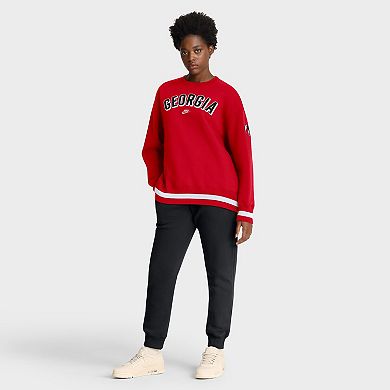 Women's Nike Red Georgia Bulldogs Oversized Legacy Phoenix Sweatshirt
