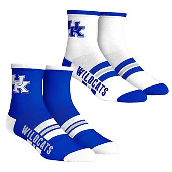Unisex Rock Em Socks Kentucky Wildcats 2-Pack Multi Stripe Quarter Socks Set