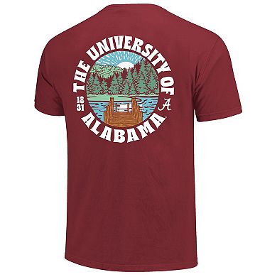 Men's Crimson Alabama Crimson Tide Comfort Colors Thick Lined Landscape T-Shirt