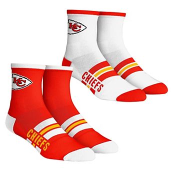 Unisex Rock Em Socks Kansas City Chiefs 2-Pack Multi Stripe Quarter Socks Set