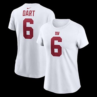 Women's Nike Jaxson Dart White New York Giants Name & Number T-Shirt