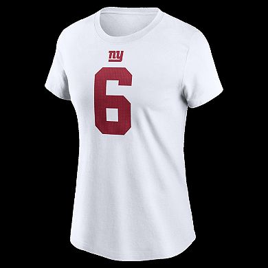 Women's Nike Jaxson Dart White New York Giants Name & Number T-Shirt