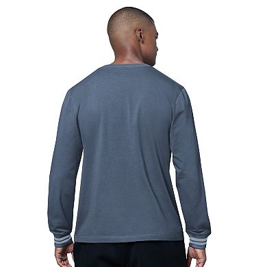 Men's Starter Blue Seattle Kraken Field Long Sleeve T-Shirt