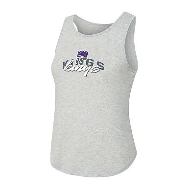 Women's Concepts Sport Purple/Heather Gray Sacramento Kings Regulate Tank & Pant Set