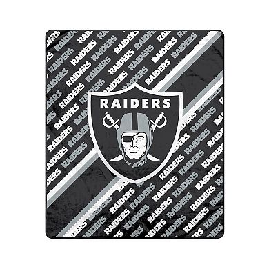 "Pegasus Las Vegas Raiders 50"" x 60"" Diagonal Lined Wordmark Ultra Soft Blanket"