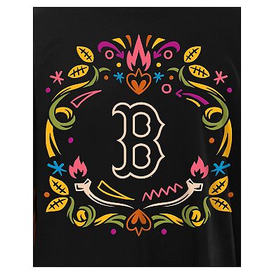 Men's New Era Black Boston Red Sox D _a de los Muertos T-Shirt