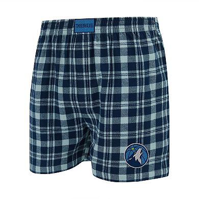 Men's Concepts Sport Navy/Gray Minnesota Timberwolves Hawthorn Flannel Boxer