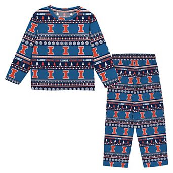 Youth Outerstuff Navy Illinois Fighting Illini Ugly Sweater Pajama Set