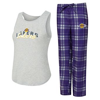 Women's Concepts Sport Purple/Heather Gray Los Angeles Lakers Regulate Tank & Pant Set
