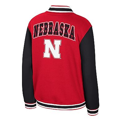 Youth Colosseum Scarlet Nebraska Huskers Grand Tour Full-Zip Bomber Jacket