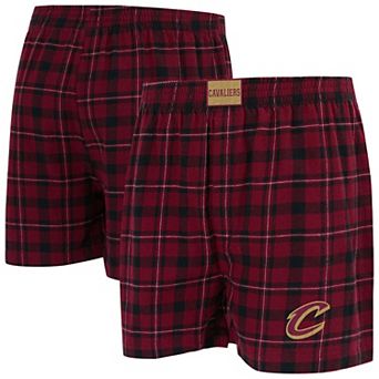 Men's Concepts Sport Wine/Black Cleveland Cavaliers Hawthorn Flannel Boxer